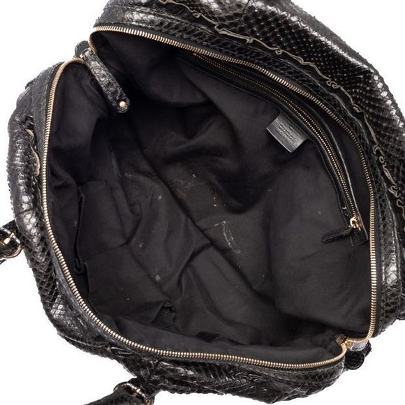 GUCCI Large Python Top Handle Shoulder Bag - Picture 4 of 4